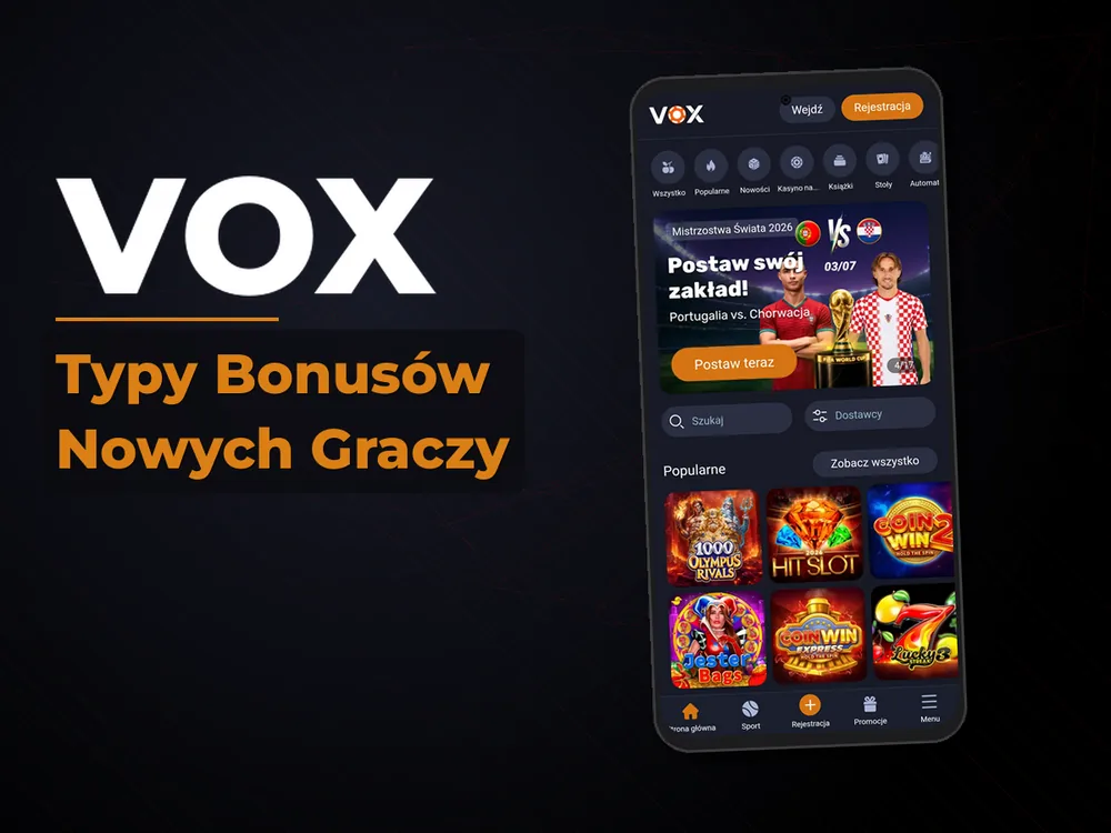 vox - Typy Bonusów Nowych Graczy