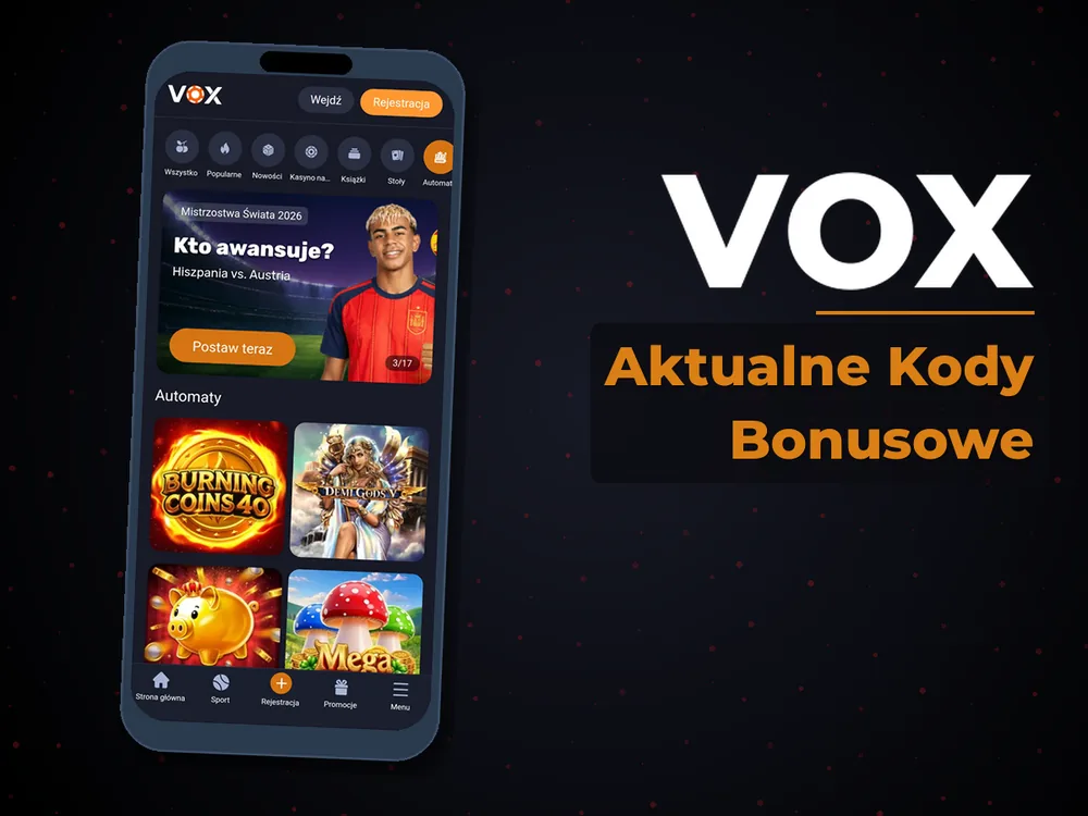 vox - Aktualne Kody Bonusowe