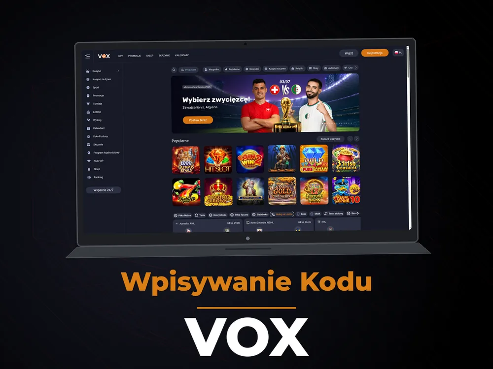 vox - Wpisywanie Kodu