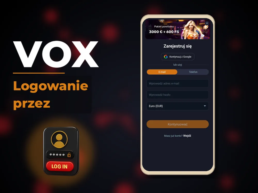vox - Logowanie przez